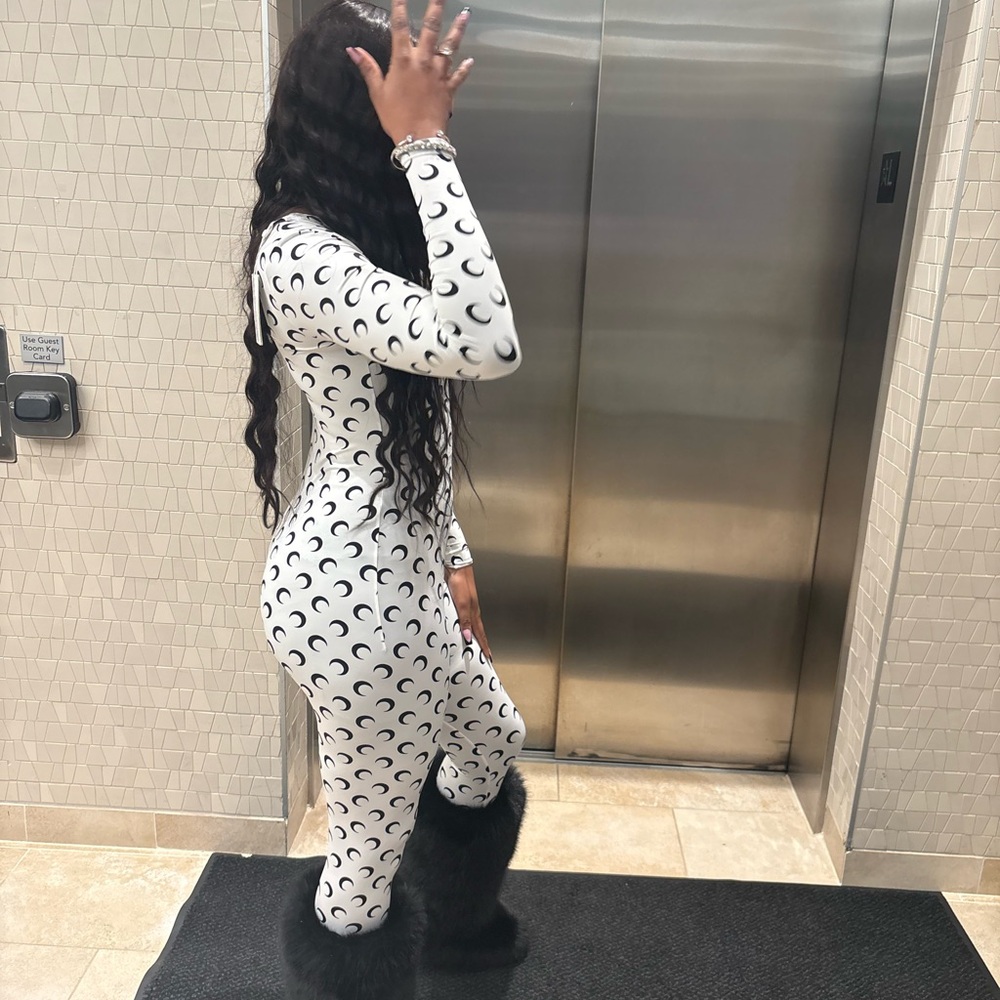 Marine Serre Monochrome Crescent Jumpsuit - Picture 4 of 4